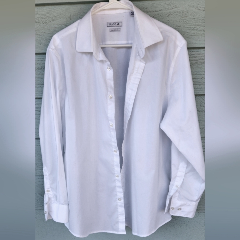 Haggar Men's White Dress Shirt